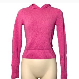 Vince 100% Cashmere Pullover Hooded Sweater Hoodie Pink Size XS XXS 0 2 Winter